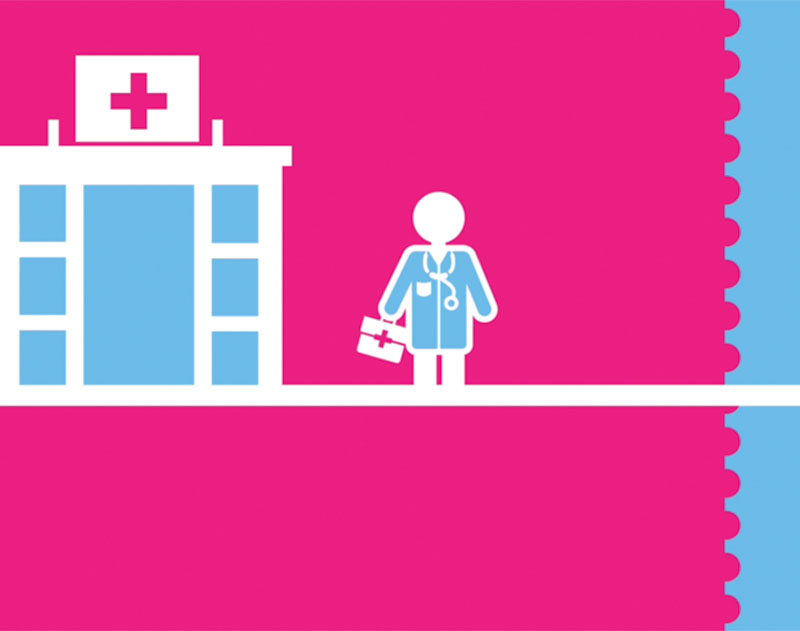 Animovaná infografika služby Telekom Smart POS s bezkontaktnou mobilnou platbou